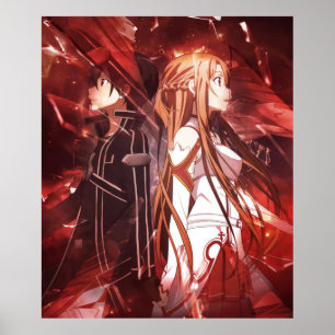 Poster Kirito Asuna - Art de l'épée en ligne