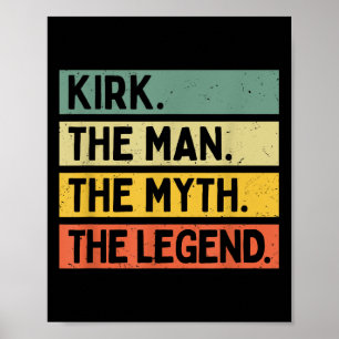 Poster Kirk L'Homme Le Mythe La Légende Drôle Personnalis