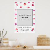 Poster Kiss Lipstick Bachelorette Party Photo Booth Frame (Cuisine)