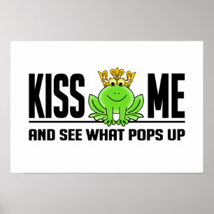 Poster KISS ME Frog, personnalisable
