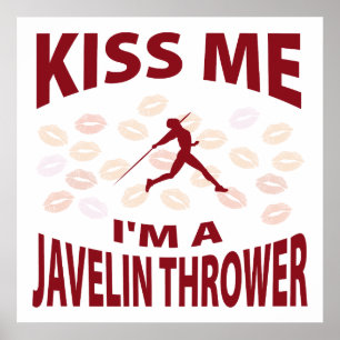 Poster Kiss Me I'm A Javelin Thrower