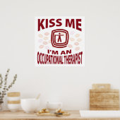 Poster Kiss Me Je suis un ergothérapeute (Cuisine)