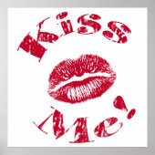 Poster Kiss Me ! Lips rouges (Devant)