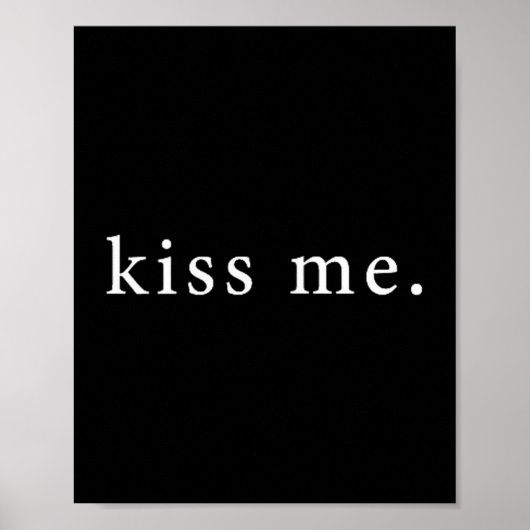 Poster Kiss Me Valentine's Day Minimalist (Devant)