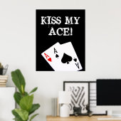 Poster KISS MON ACE ! Poker (Bureau à domicile)