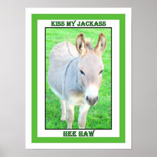 POSTER KISS MON JACKASS, HEE HAW