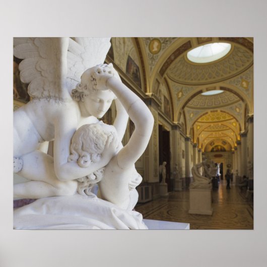 Poster Kiss of Cupid and Psyche, par Antonio Canova (Devant)