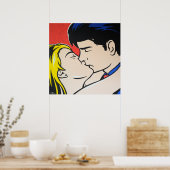 Poster Kiss Pop Art (Cuisine)