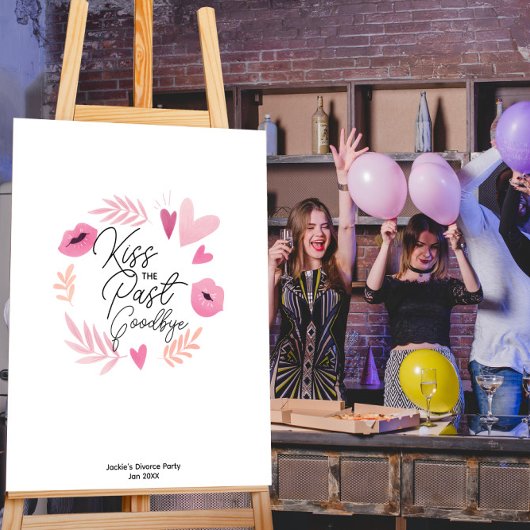 Poster Kiss The Past Goodbye Divorce Party Game