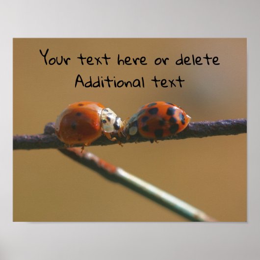 Poster Kisser Ladybugs Personnalisé (Devant)