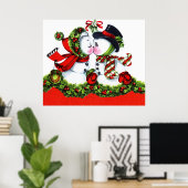 Poster Kisser Snowman Couple (Bureau à domicile)