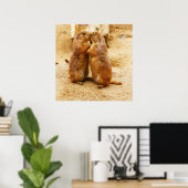 Poster Kissing Black Tail Prairie Dogs (Bureau à domicile)