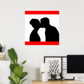 POSTER KISSING COUPLE (Bureau à domicile)