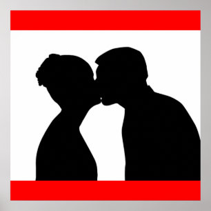 POSTER KISSING COUPLE