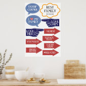 Poster Kit d'accessoires pour stand photo de retrouvaille (Cuisine)