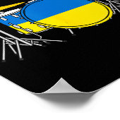 Poster Kit de batterie Drapeau ukrainien Ukraine Batteur  (Coin)