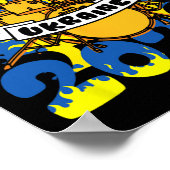 Poster Kit de batterie Rock For Ukraine Instrument Drapea (Coin)