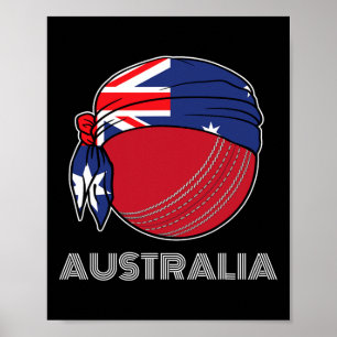 Poster Kit de cricket australien pour fan international a
