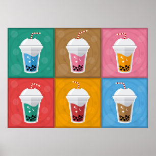 Poster Kit Tea 6 bulles colorées