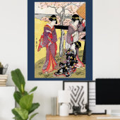 Poster Kitagawa Utamaro 4 (Bureau à domicile)