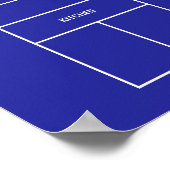 Poster Kitchen Pickleball Court Diagram (Coin)