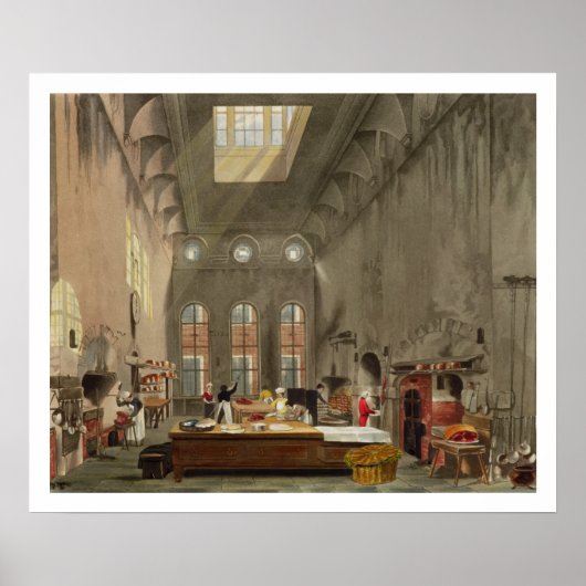 Poster Kitchen, St James's Palace, gravé par William J (Devant)