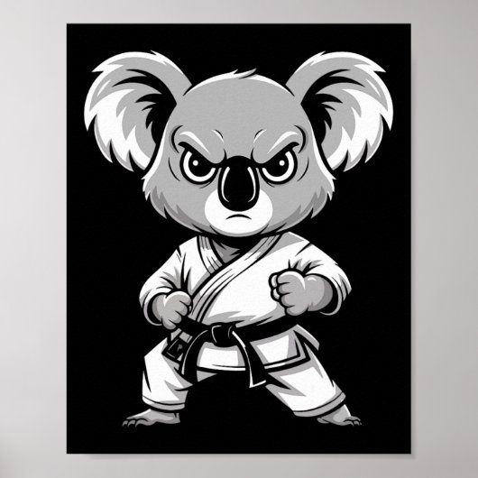 Poster Kite Karate Koala Martial Arts Drôle Pour Les Enfa (Devant)