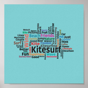 Poster Kiteboarding/kitesurfing- Kitesurf design