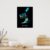 Poster Kitesurf Vintage Kiteboarder Kite Surf (Cuisine)