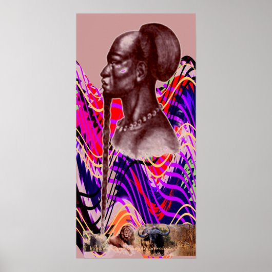 Poster Kitete, Kikongo Bantu Chef-Afrique des années 1800 (Devant)