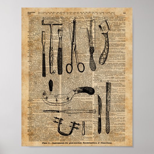 Poster Kits de Necropsie Antique, Apoalypse Zombie, Art V (Devant)