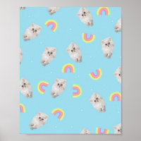 Kitschy Pastel Chat esthétique Kitten Rainbows ble