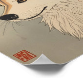 Poster Kitsune & cherry blossom (Coin)