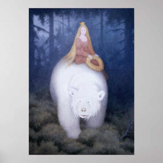 Poster Kittelsen White Bear King Valemon Fairytale XL (Devant)