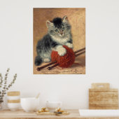 Poster Kitten avec une boule de laine CC1172 Ronner-Knip (Cuisine)