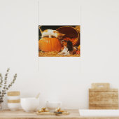 Poster Kitten, Citrouille et puppy (Cuisine)