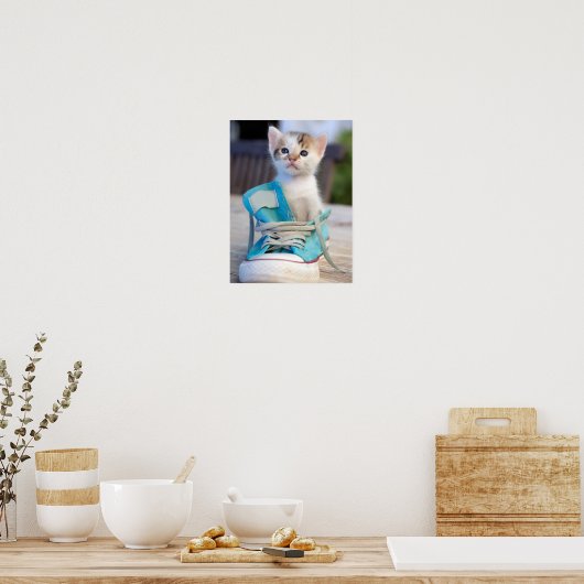 Poster Kitten En Chaussure (Cuisine)