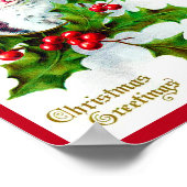 Poster Kitten et Christmas Holly (Coin)