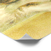 Poster Kitten Et Papillon Vintage (Coin)