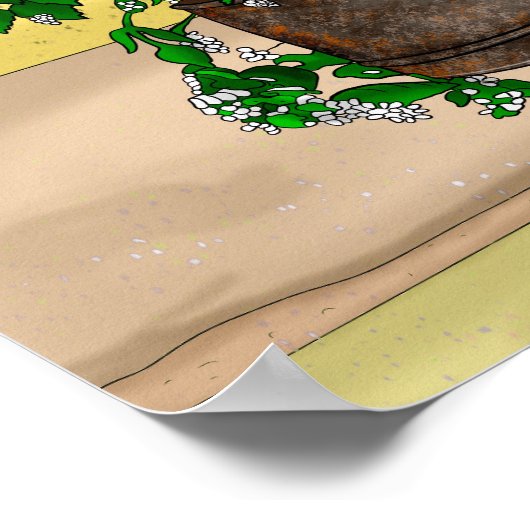 Poster Kitten gris dans le seau de la capture (Coin)