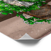 Poster Kitten gris dans le seau de la capture (Coin)