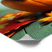 Poster Kitten Noir Dans Un Citrouille (Coin)