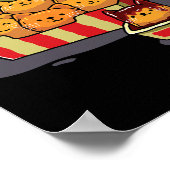 Poster Kitten Nuggets Alimentation Pun Amoureux des chats (Coin)