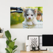Poster Kitten Ride Un Vélo (Bureau à domicile)