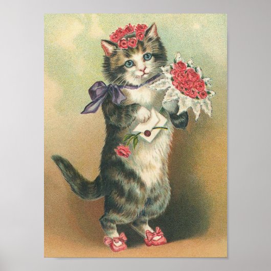 Poster Kitten vintage (Devant)