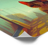 Poster Kitts avec grands yeux pleine lune fissure ombre (Coin)