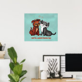 Poster Kitty and Puppy, Joyeuse Saint Valentin ! (Bureau à domicile)