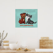 Poster Kitty and Puppy, Joyeuse Saint Valentin ! (Cuisine)