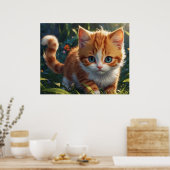 Poster *~* Kitty AP68 5:4 Feline Kitten Cat Prêt (Cuisine)