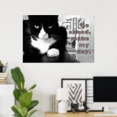Poster Kitty Attitude - Aller de l'avant, faire mon affic (Bureau à domicile)